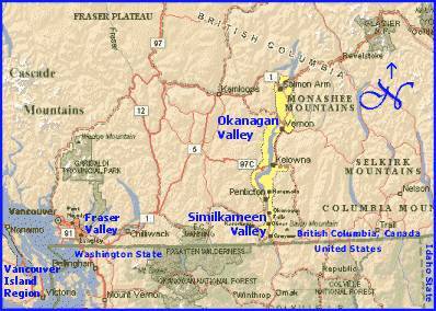 BC Wine Regions Map with links