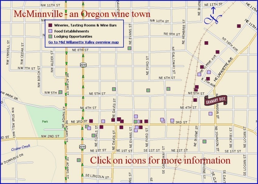 McMinnville's Wine Walk map